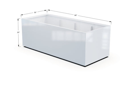 Aluminum Rectangular 36" Wide Planter – 24" to 30" H - Plantercraft