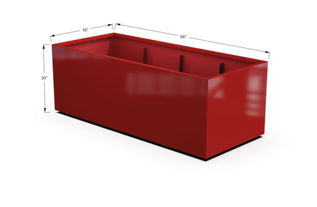 Aluminum Rectangular 36" Wide Planter – 24" to 30" H - Plantercraft