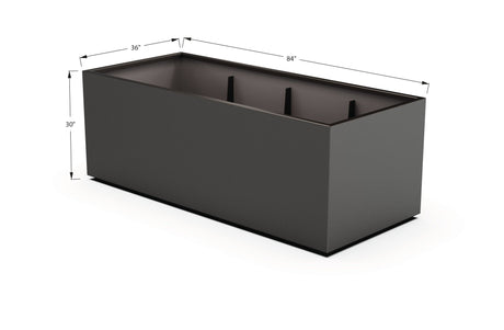 Aluminum Rectangular 36" Wide Planter – 24" to 30" H - Plantercraft