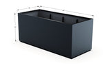 Aluminum Rectangular 36" Wide Planter – 36" to 42" H - Plantercraft