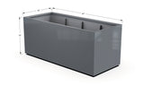 Aluminum Rectangular 36" Wide Planter – 36" to 42" H - Plantercraft