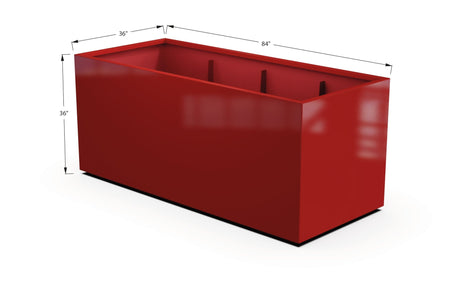 Aluminum Rectangular 36" Wide Planter – 36" to 42" H - Plantercraft