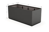 Aluminum Rectangular 36" Wide Planter – 36" to 42" H - Plantercraft