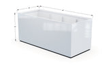 Aluminum Rectangular 36" Wide Planter – 36" to 42" H - Plantercraft