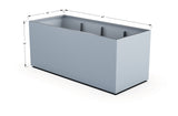 Aluminum Rectangular 36" Wide Planter – 36" to 42" H - Plantercraft