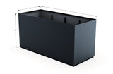 Aluminum Rectangular 36" Wide Planter – 36" to 42" H - Plantercraft