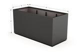 Aluminum Rectangular 36" Wide Planter – 36" to 42" H - Plantercraft