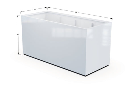 Aluminum Rectangular 36" Wide Planter – 36" to 42" H - Plantercraft