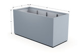 Aluminum Rectangular 36" Wide Planter – 36" to 42" H - Plantercraft