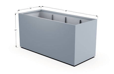 Aluminum Rectangular 36" Wide Planter – 36" to 42" H - Plantercraft