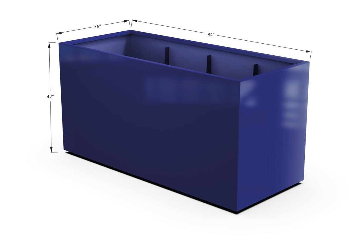 Aluminum Rectangular 36" Wide Planter – 36" to 42" H - Plantercraft