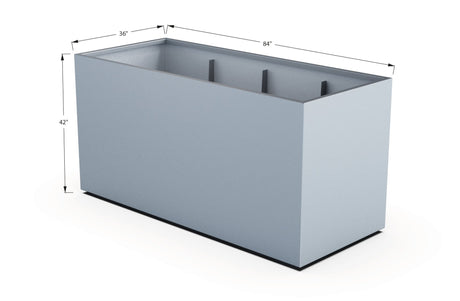 Aluminum Rectangular 36" Wide Planter – 36" to 42" H - Plantercraft