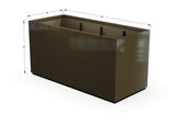 Aluminum Rectangular 36" Wide Planter – 36" to 42" H - Plantercraft
