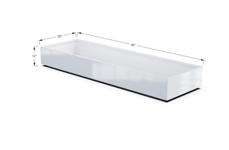 Aluminum Rectangular 30" Wide Planter – 12" to 18" H - Plantercraft
