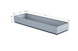 Aluminum Rectangular 30" Wide Planter – 12" to 18" H - Plantercraft