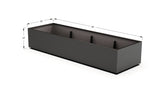 Aluminum Rectangular 30" Wide Planter – 12" to 18" H - Plantercraft