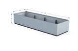 Aluminum Rectangular 30" Wide Planter – 12" to 18" H - Plantercraft
