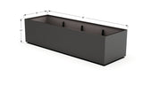 Aluminum Rectangular 30" Wide Planter – 24" to 30" H - Plantercraft