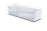 Aluminum Rectangular 30" Wide Planter – 24" to 30" H - Plantercraft
