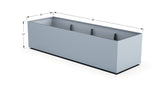 Aluminum Rectangular 30" Wide Planter – 24" to 30" H - Plantercraft