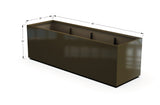 Aluminum Rectangular 30" Wide Planter – 24" to 30" H - Plantercraft