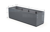 Aluminum Rectangular 30" Wide Planter – 24" to 30" H - Plantercraft