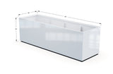 Aluminum Rectangular 30" Wide Planter – 24" to 30" H - Plantercraft