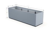 Aluminum Rectangular 30" Wide Planter – 24" to 30" H - Plantercraft