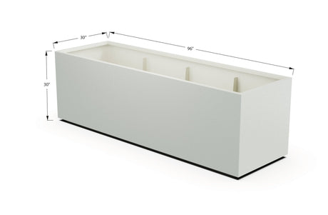 Aluminum Rectangular 30" Wide Planter – 24" to 30" H - Plantercraft