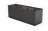 Aluminum Rectangular 30" Wide Planter – 36" to 42" H - Plantercraft