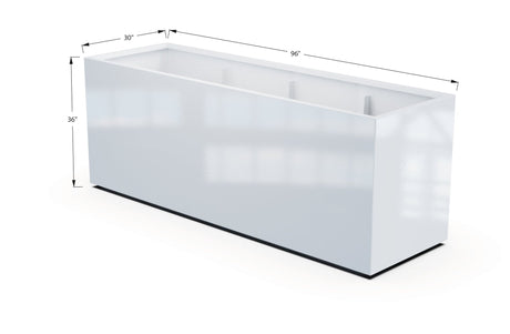 Aluminum Rectangular 30" Wide Planter – 36" to 42" H - Plantercraft