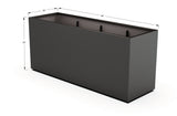 Aluminum Rectangular 30" Wide Planter – 36" to 42" H - Plantercraft