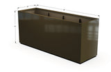 Aluminum Rectangular 30" Wide Planter – 36" to 42" H - Plantercraft