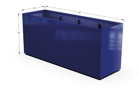 Aluminum Rectangular 30" Wide Planter – 36" to 42" H - Plantercraft