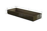 Aluminum Rectangular 36" Wide Planter – 12" to 18" H