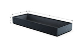 Aluminum Rectangular 36" Wide Planter – 12" to 18" H
