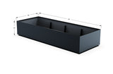 Aluminum Rectangular 36" Wide Planter – 12" to 18" H