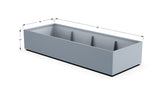 Aluminum Rectangular 36" Wide Planter – 12" to 18" H