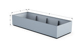 Aluminum Rectangular 36" Wide Planter – 12" to 18" H