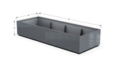 Aluminum Rectangular 36" Wide Planter – 12" to 18" H