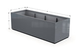 Aluminum Rectangular 36" Wide Planter – 24" to 30" H - Plantercraft