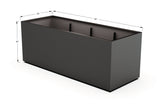 Aluminum Rectangular 36" Wide Planter – 36" to 42" H - Plantercraft