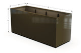 Aluminum Rectangular 36" Wide Planter – 36" to 42" H - Plantercraft