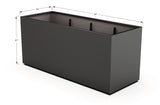 Aluminum Rectangular 36" Wide Planter – 36" to 42" H - Plantercraft