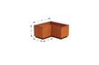Corten Steel Corner Planter - Plantercraft