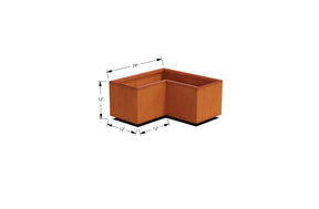 Corten Steel Corner Planter - Plantercraft