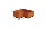 Corten Steel Corner Planter - Plantercraft