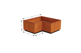 Corten Steel Corner Planter – 12" to 24" H