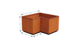 Corten Steel Corner Planter - Plantercraft