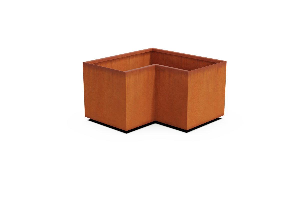 Corten Steel Corner Planter – 12" to 24" H